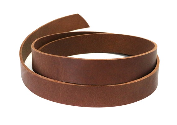 Leather Strap, Full Grain Buffalo Leather Strip for Crafts, Brown Leather Strips Ideal for DIY Belts, Bracelets, Jewelry, Key Chains and More, 1.5