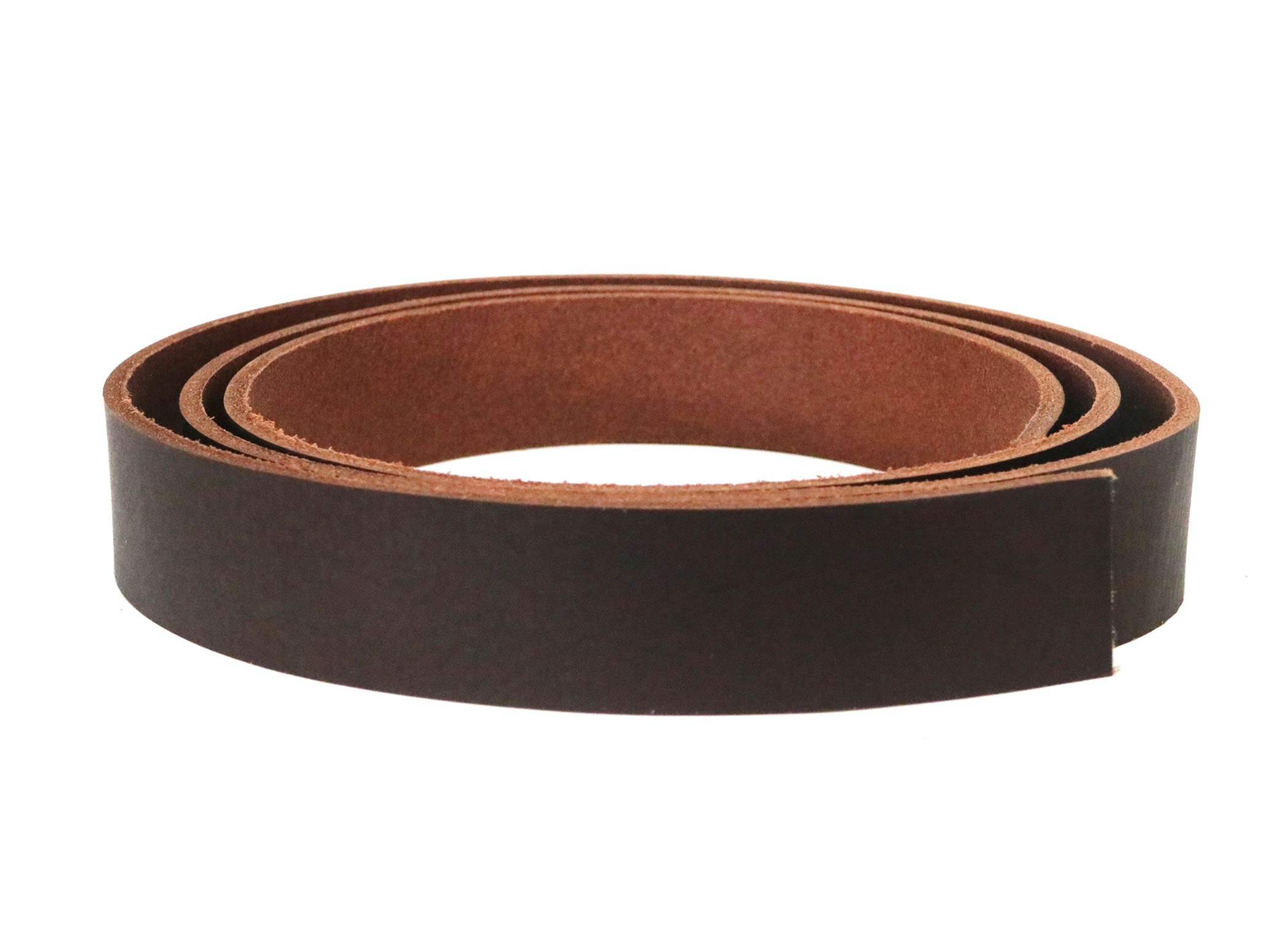 Brown Leather Strip 4860 Length Matte Brown Etsy Polska