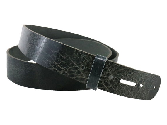 Shorter Length Black English Bridle Leather Belt Blank