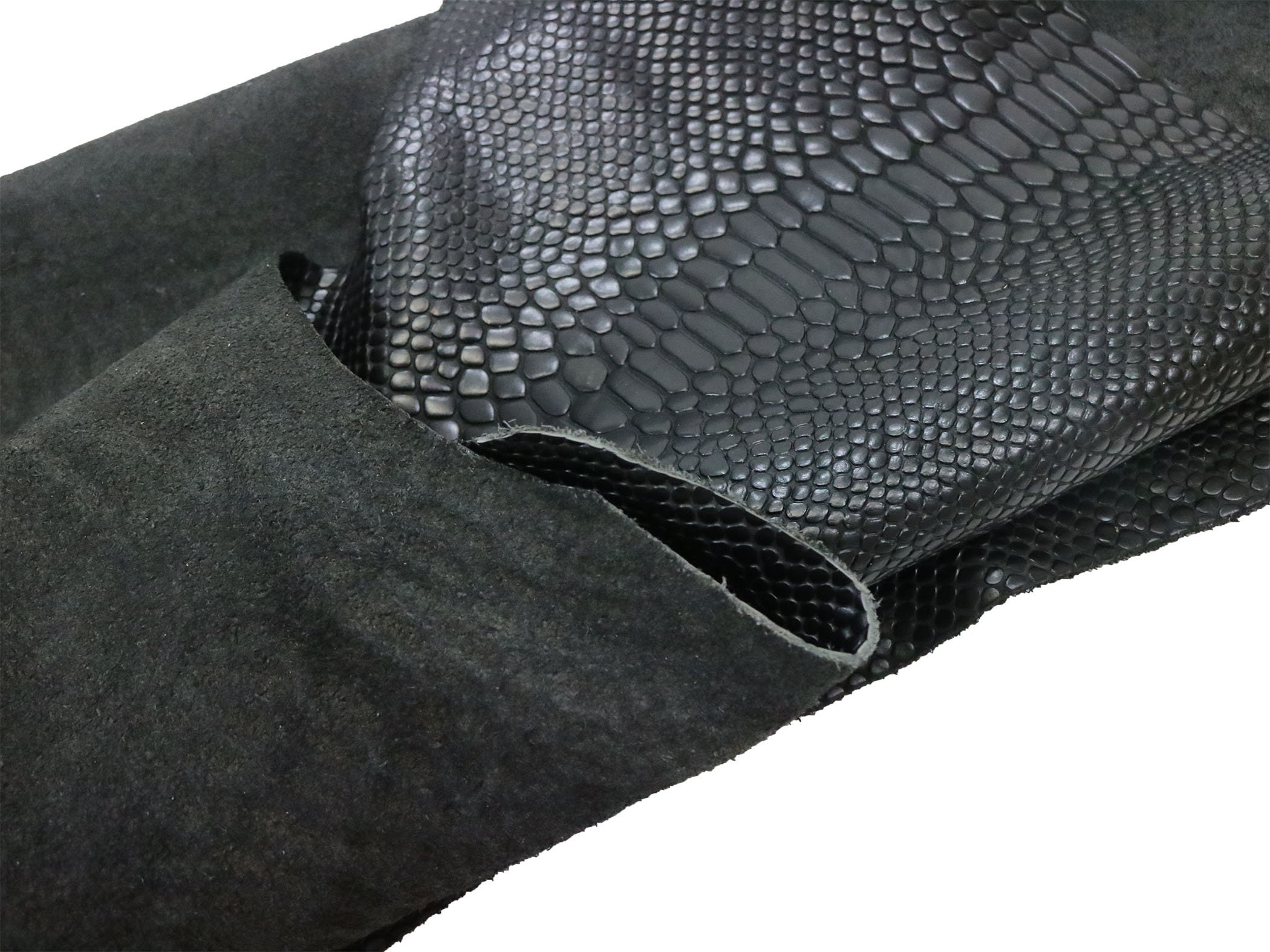 Black Snake Print Leather BLACK SNAKE TWIST Embossed Cowhide | Etsy