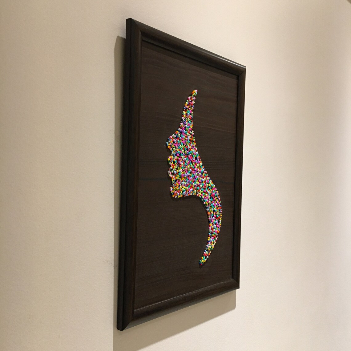 Bead Wall Art Bead Wall Hanging Bead Wall Decor Home Decor Etsy