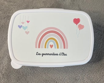 Customizable white children's snack box / personalized first name snack box