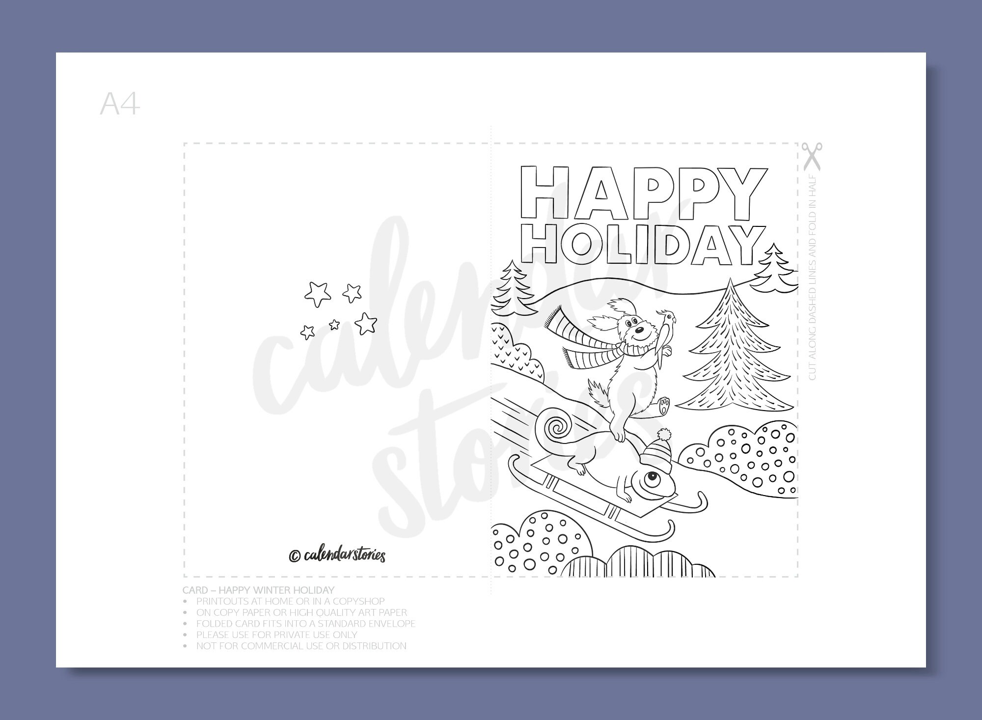 Set of 7 DIY Cards (ENG) | Coloring Postcards | Coloring for Children ...