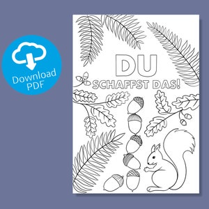 Ausmalbild Motivation | Affirmationskarte verschicken und verschenken | basteln und malen mit Kindern | Beschäftigung | für Lehrer & Eltern