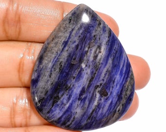 43X36X6 mm FN-570 Splendid Top Grade Quality 100/% Natural Sodalite Pear Shape Cabochon Loose Gemstone For Making Jewelry 60.5 Ct