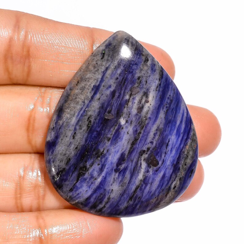 43X36X6 mm FN-570 Splendid Top Grade Quality 100/% Natural Sodalite Pear Shape Cabochon Loose Gemstone For Making Jewelry 60.5 Ct