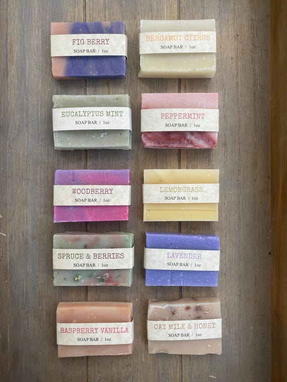Mini Artisan Soap Set: Rustic Favors, Natural Guest Soaps, Baby Shower favors, Bridal Shower Favors, Vacation Home Soaps, Airbnb Soaps