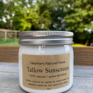Tallow Sunscreen Balm SPF 30+: All Natural Beef Tallow Sun Protection