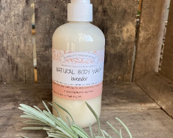 Healthy natural body wash 8oz pump ~ Lavender, Light Citrus & Vanilla Scents~ Raw Ingredients ~ Naturally Scented No Artificial Ingredients