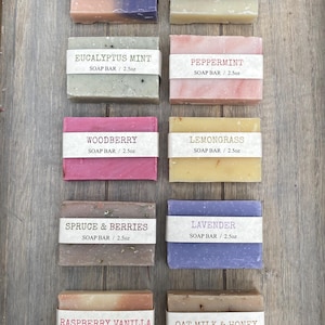 Mini Artisan Soap Set, Baby Shower Favors, Mini Soap Sample, Natural Rustic Soaps, Guest House Soap Bridal Shower Favors Mini Soap Favors