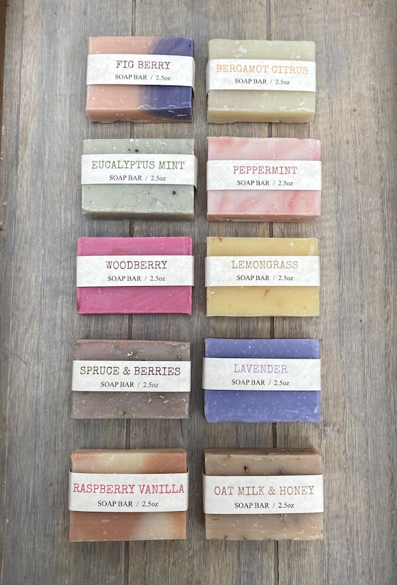 Mini Artisan Soap Set: Rustic Favors, Natural Guest Soaps, Baby Shower favors, Bridal Shower Favors, Vacation Home Soaps, Airbnb Soaps