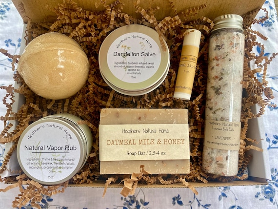 Warm Spa Gift Box, Skin Care Gift Box, Natural Healing Gift Box, Get Well Soon Gift Set Handcrafted Gift, Natural Skin Care, Tallow Gift Set