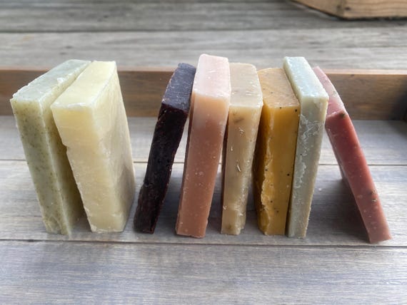 2 Rustic Handmade Soap Bars: Vegan Artisan Soaps