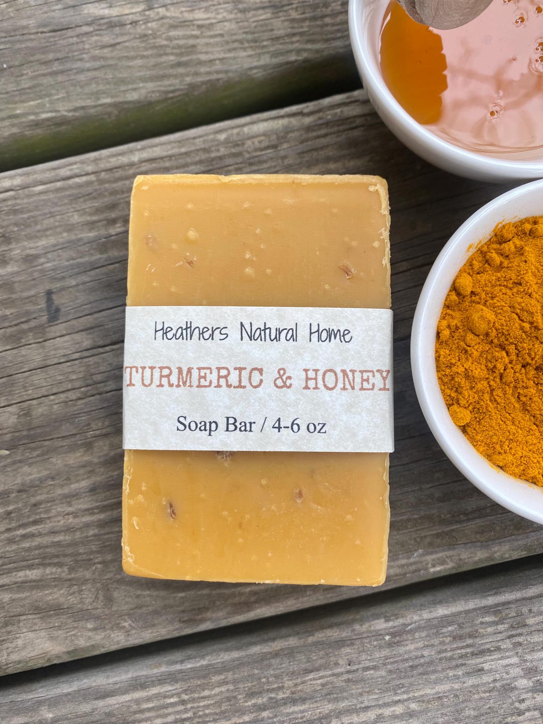 Turmeric & Honey Bar Soap, 4oz Turmeric Soap Bar, Artisan Soap, Natural ...