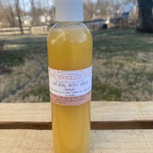 Healthy natural body wash 8oz pump ~ Lavender, Light Citrus & Vanilla Scents~ Raw Ingredients ~ Naturally Scented No Artificial Ingredients