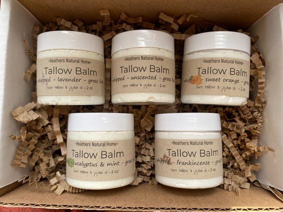 Tallow Gift Set, Set of 3 or 5 Small Tallows, Sample Tallow Gift Set, Lavender Tallow, Birthday Gift, Gift for Mom, Frankincense Tallow,