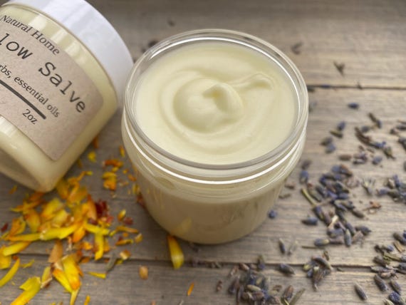 Herbal Tallow Salve, Healing Tallow Balm, Dry Skin Balm, Dry Skin Relief, Naturally Infused Oils, Herbal Infused Tallow