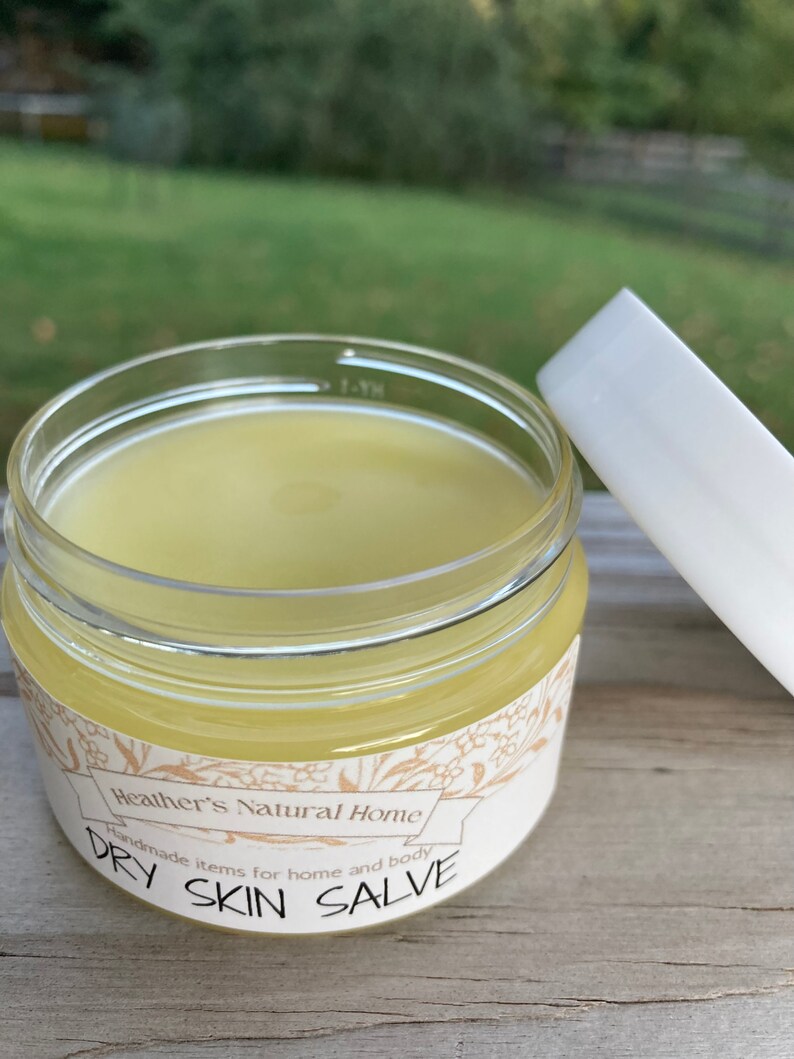 Healing Salve, 2 sizes Dry Skin Balm, Extreme Dry Cracked Skin Salve, Moisturizing Lotion, Skin Repair Cream, All purpose salve image 3