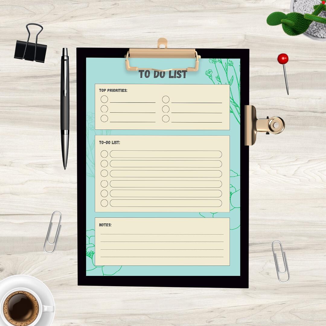Printable to Do List A4/A5 | Task List | Notes | Printable & Fillable ...