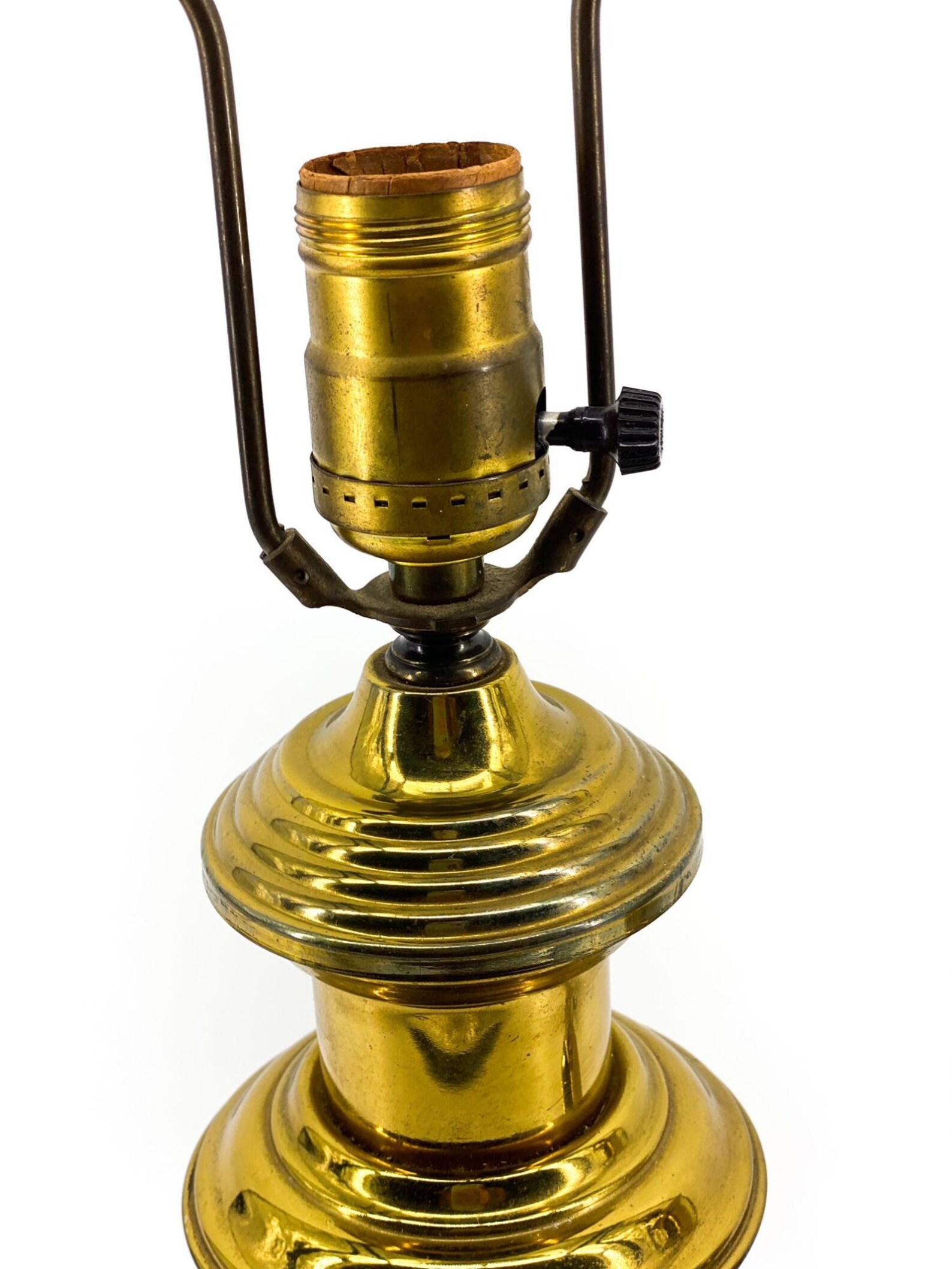 VINTAGE Mid Century Modern Brass Leviton Lamps Pair TESTED Etsy