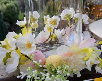 Easter Candle Holder | Easter Decoration | Clear Glass Candle Holder | Easter | Spring Decoration