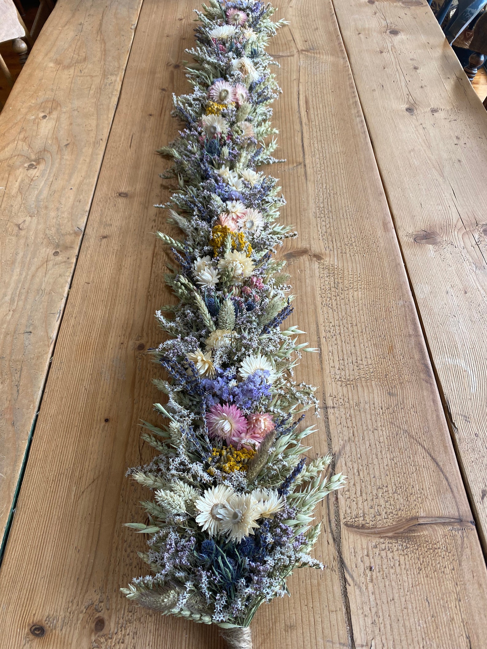 Runner table braid runners quilted patterns pattern quilt french fall christmas patchwork thanksgiving Everlasting Meadow Dried Flower Garland Mantel Decor Top Table - Etsy UK