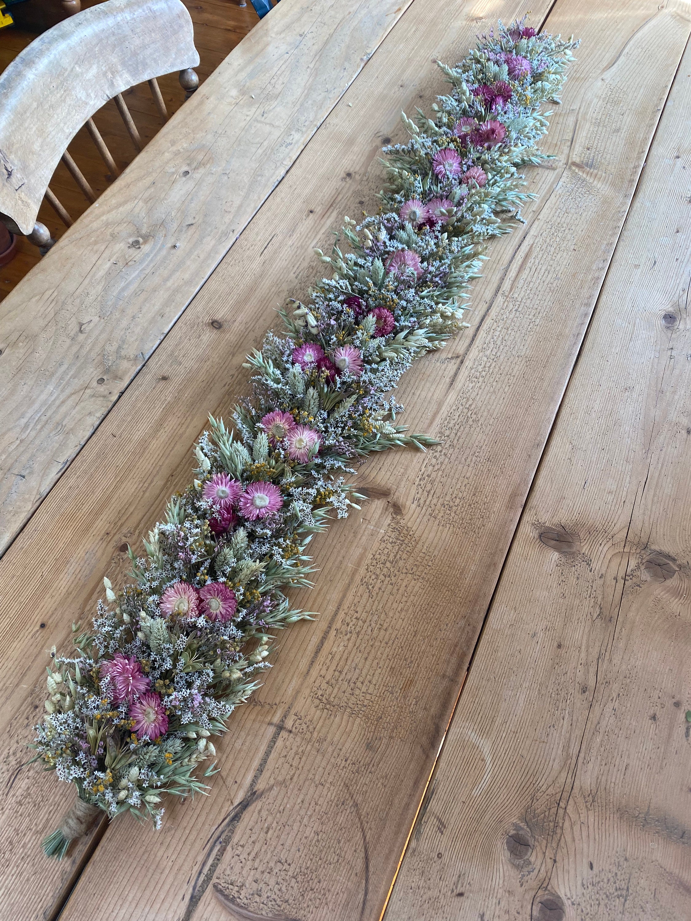 Eterna guirnalda de flores secas rosas decoración de repisa - Etsy España Eterna guirnalda de flores secas rosas decoración de repisa - Etsy España