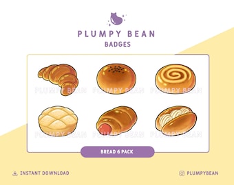 Twitch Sub/Bit Badges Pack - Bread Bakery