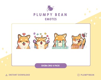 Twitch and Discord Emotes Pack - Shiba Inu Dog