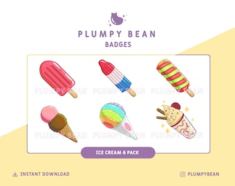 Twitch Sub/Bit Badges Pack - Ice Cream