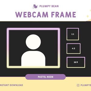 Twitch Webcam Border - Pastel Neon