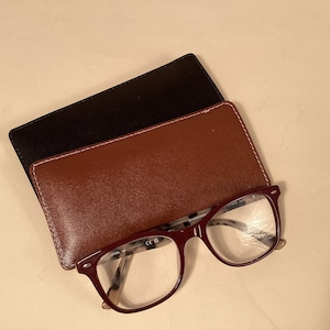 Handgefertigte Leder Brillenetui