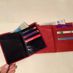 Cartera de viaje de cuero hecha a mano
