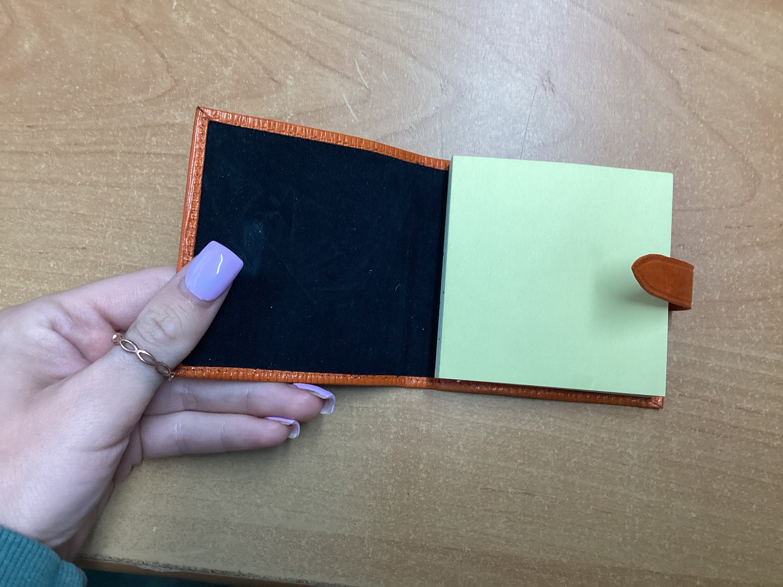 Handmade Leather Postit Note Cover Etsy