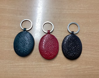 Handmade leather key ring