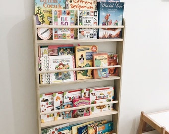 Montessori Bookcase, Montessori Bookshelf, Kids Room Bookcase, Toddler Activity