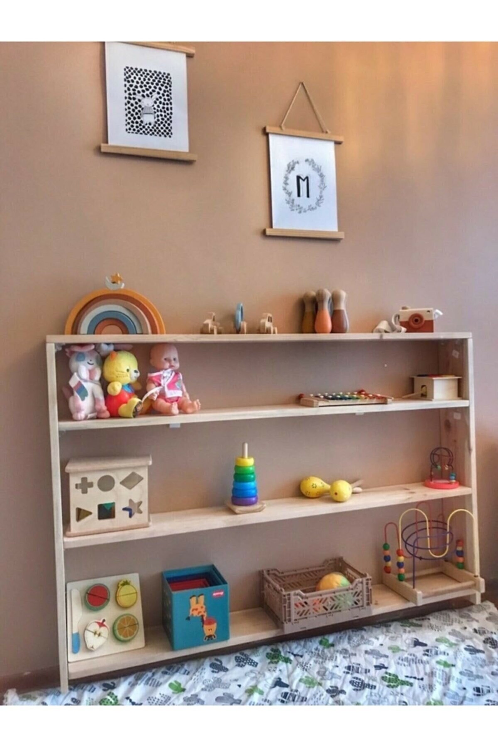 Montessori Bookcase Montessori Bookshelf Kids Room Bookcase Etsy