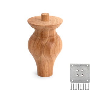 Handmade Rustic Beech Wood Furniture Legs - Set of 4