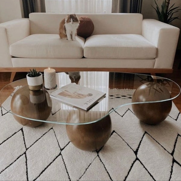 Just glass listing for ball coffee table