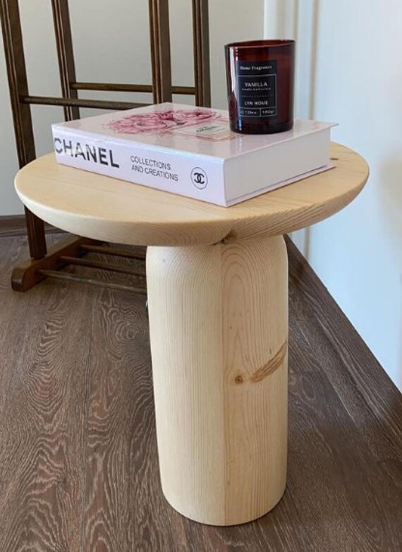 White and sale natural side table