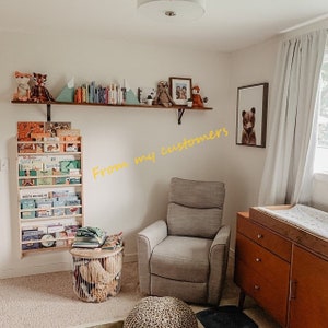 Handcrafted Montessori Bookshelf: Natural Wood Kids Room Library
