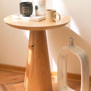 Mushroom Side Table, Coffee Table, Mushroom Coffee Table, Plant Table, Plant Stand, Home Decor, Design Coffee Table, More Colors and sizes Natural Polished