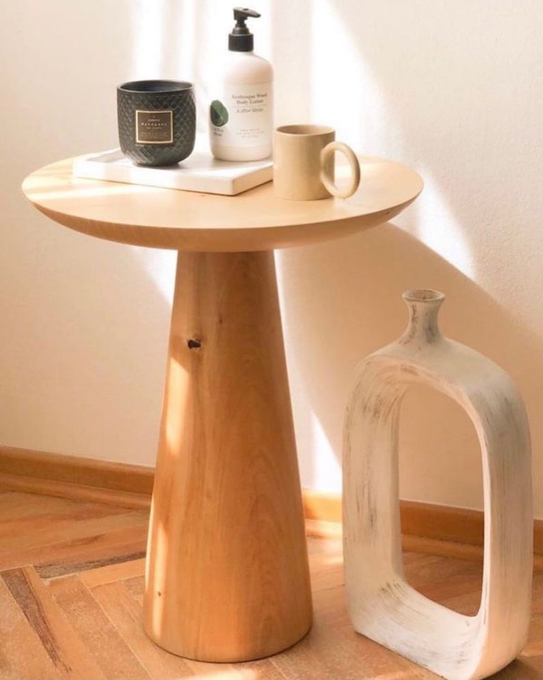 Mushroom Side Table, Coffee Table, Mushroom Coffee Table, Plant Table, Plant Stand, Home Decor, Design Coffee Table, More Colors and sizes Natural Polished