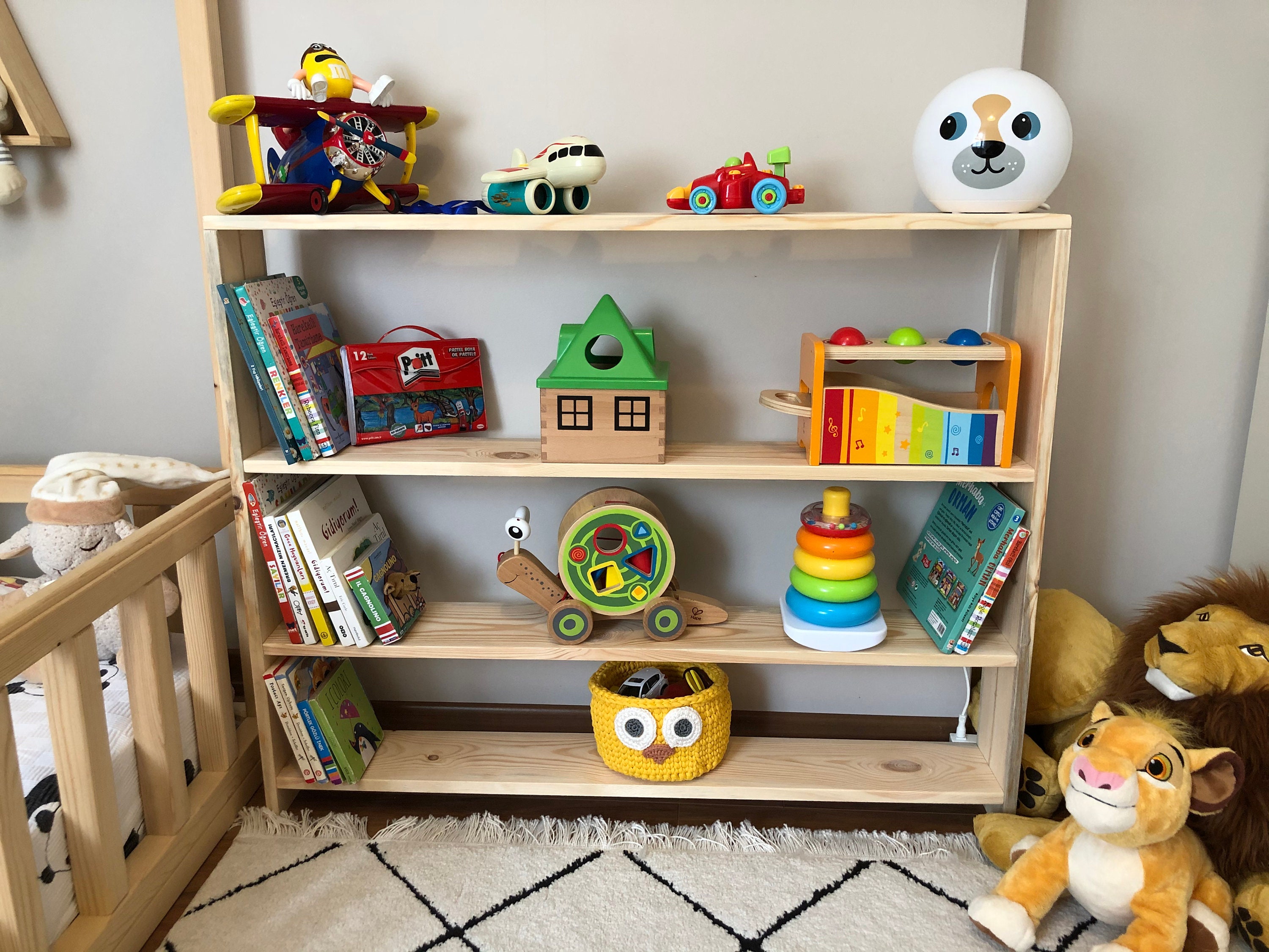 Montessori Bookcase Montessori Bookshelf Kids Room Bookcase Etsy