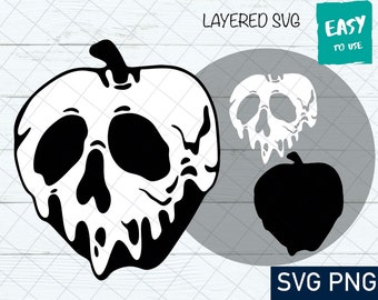 Poison Apple SVG, Cricut svg, Clipart, Layered SVG, Files for Cricut, Cut files, Silhouette, T Shirt svg