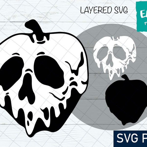 Poison Apple SVG, Cricut svg, Clipart, Layered SVG, Files for Cricut, Cut files, Silhouette, T Shirt svg