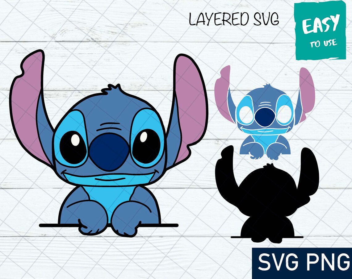 Download Cartoon character looks out SVG Cricut svg Clipart Layered | Etsy