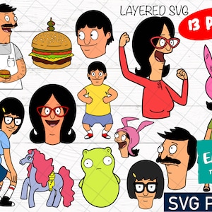 Bobs bundle SVG, Cricut svg, Clipart, Layered SVG, Files for Cricut, Cut files, Silhouette, T Shirt svg, louise, popular svg
