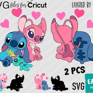 Engel en karakter houden van SVG, Cricut svg, Clipart, Gelaagde SVG, Bestanden voor Cricut, Cut bestanden, Silhouet, T Shirt svg png, Valentijnsdag