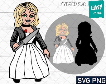 Bride of Chucky - Tiffany SVG, Cricut svg, Clipart, Layered SVG, Files for Cricut, Cut files, T Shirt, Horror movie svg, valentine day
